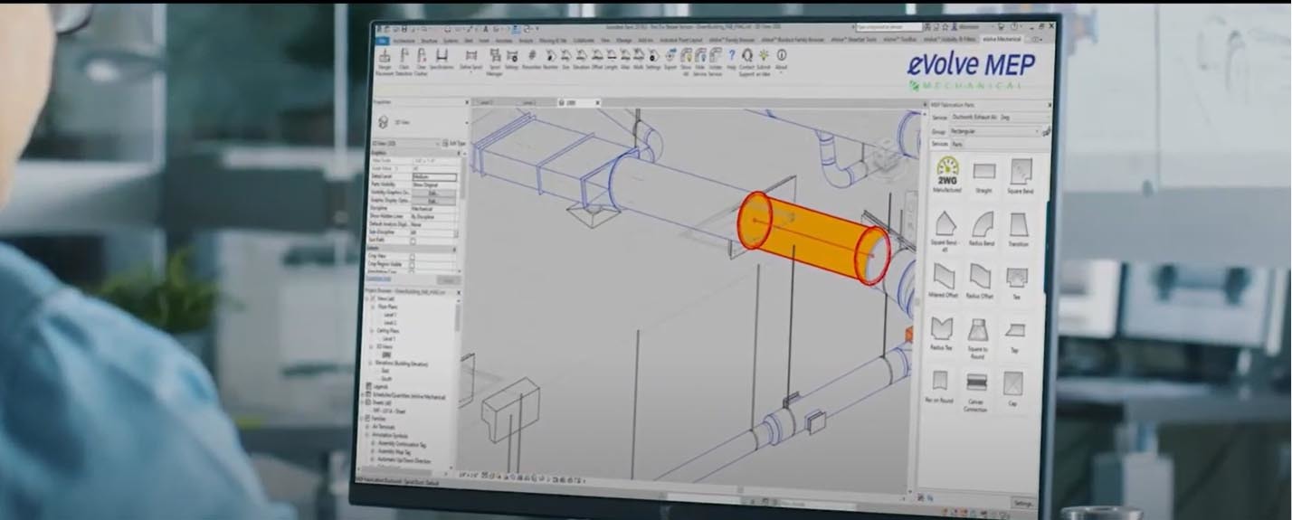 eVolve MEP software for mechanical, electrical, and plumbing with Revit.